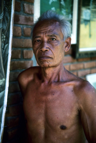 Portrait of an older Balinese artist