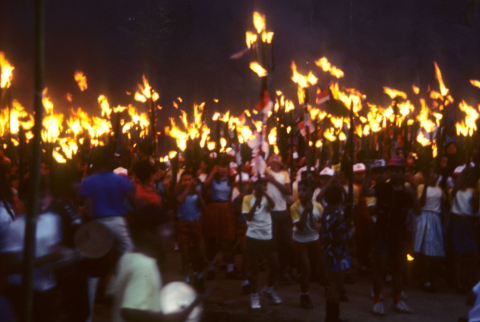 Torchlit procession Indpendence Day Aug 17, 1986