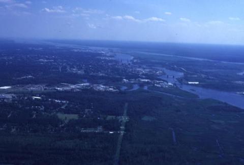 Zero salinity area of the North East Cape Fear River