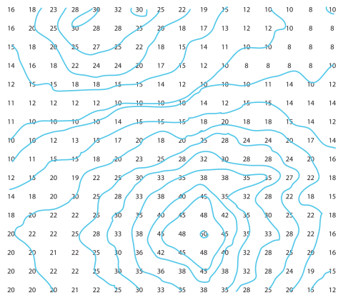 Complex contour grid