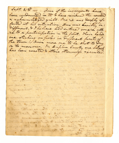 Moses Ashley Curtis diary, September 1831 (page 7 of 7)