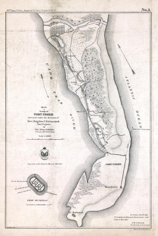 Sketch of the vicinity of Fort Fisher