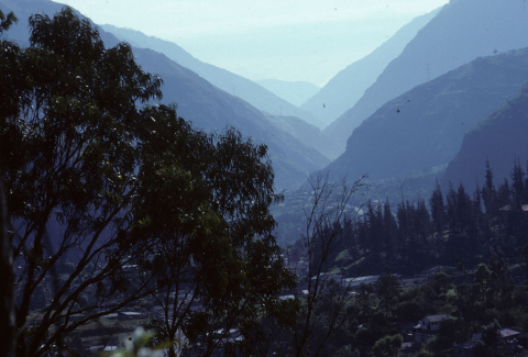 Mountain valley in Banos, Ecuador