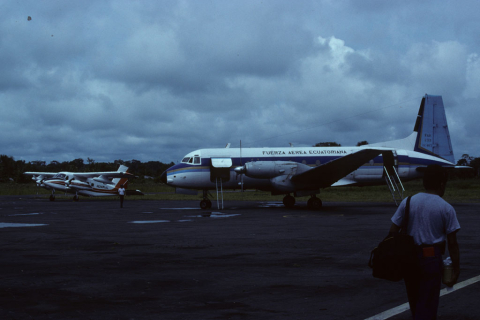 Ecuadorian air force plane on the runway