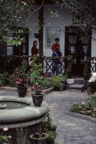 Garden-style restaurant in Riobamba, Ecuador