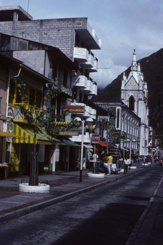 Street scene in Banos, Ecuador