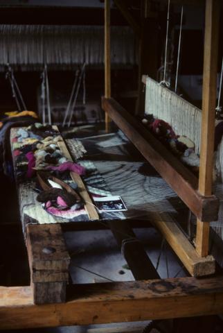 A foot-powered loom in Quito, Ecuador