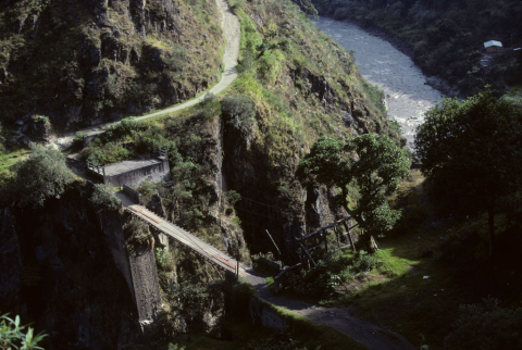 San Francisco bridge near Banos, Ecuador