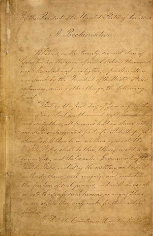 The Emancipation Proclamation (page 1)