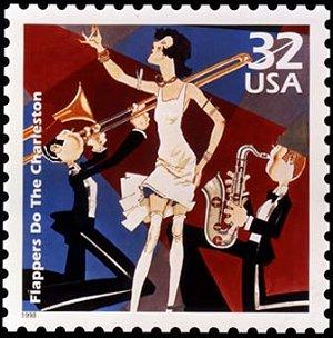 Flappers postage stamp