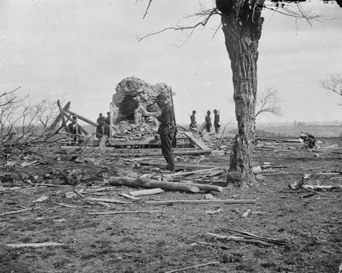 Ruins of Judith Henry's house after the First Battle of Bull Run