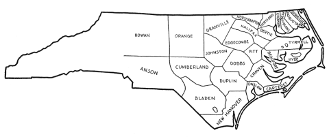 North Carolina counties, 1760