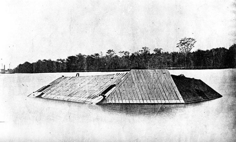 CSS Albemarle sunk off Plymouth, N.C.