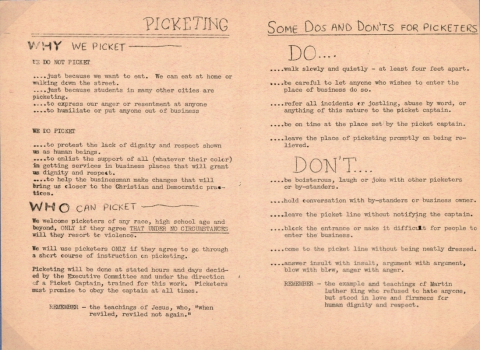 Wanted: Picketers leaflet