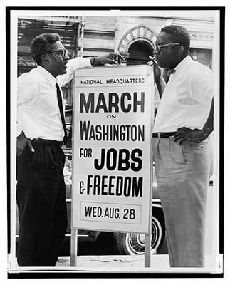 Bayard Rustin, Cleveland Robinson, and the 1963 March on Washington