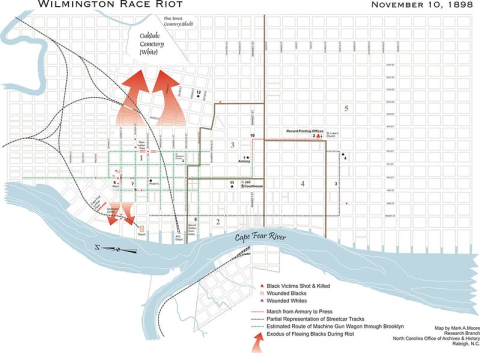 Wilmington Coup Map, November 10, 1898