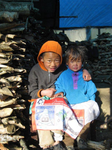 Children in Lukla, Nepal