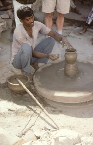 A potter at work near Jodhpur, India