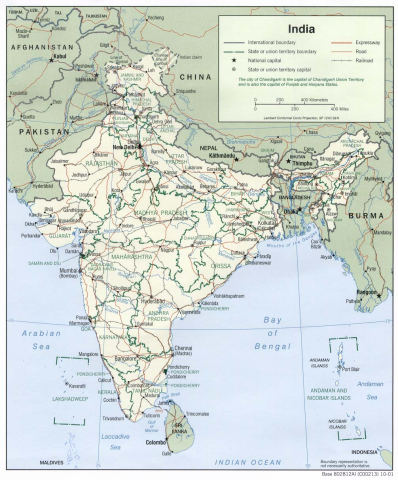 Map of South Asia