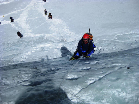 Climbing  Lhotse Face