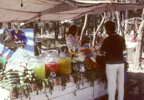 Fruit vendor in Guadalajara's Blue Water Park