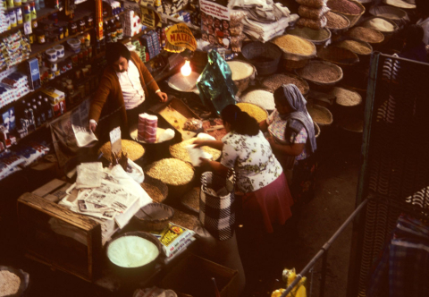 Buying grain at Libertad market in Guadalajara