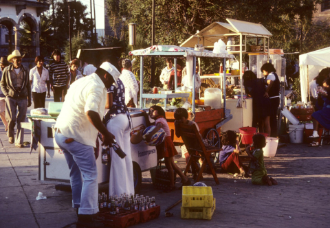 Plaza stalls in Tlaquepaque, Mexico