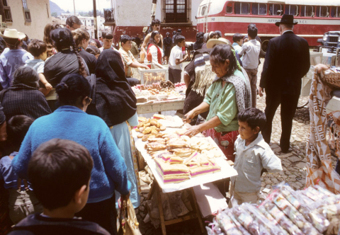 Bread vendor in Pátzcuaro, Mexico