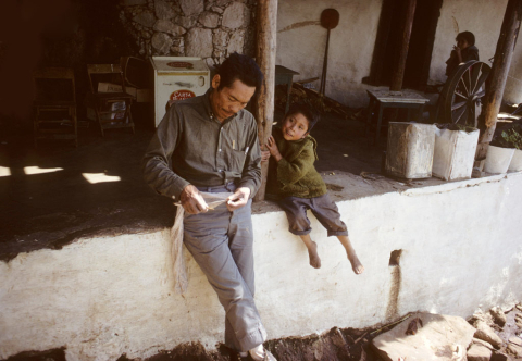 Making a fishing net on Janitzio Island