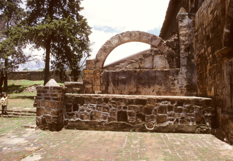 Church stairs in Tzintzuntzan, Mexico