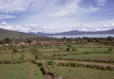 Fields surrounding Lake Pátzcuaro, Mexico