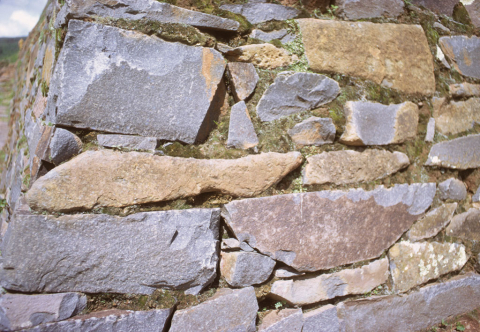 Pyramid stones in Tzintzuntzan, Mexico