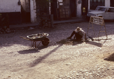 Repairing a road in Puerto Vallarta, Mexico