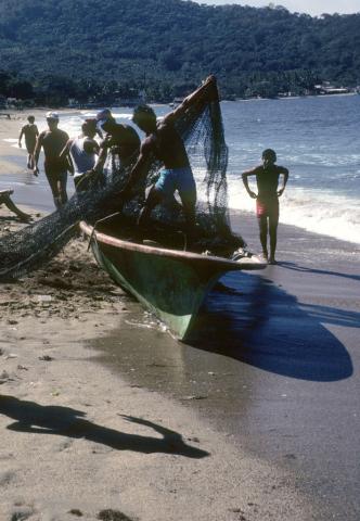 Reloading a net north of Puerto Vallarta, Mexico