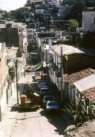 Narrow streets in Manzanillo, Mexico