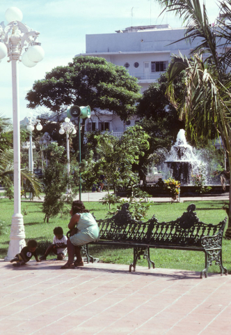 Manzanillo's central plaza