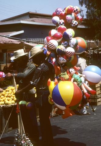 Balloon vendor in Tijuana, Mexico