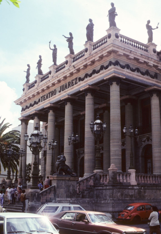 Outside of the Teatro Juarez in Guanajuato, Mexico