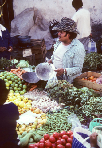 Vegetable market in Guanajuato, Mexico