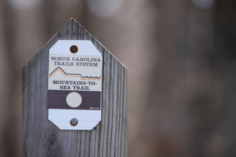 Mountains-to-Sea Trail signpost