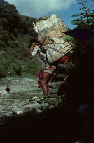 Nepalese porters resting