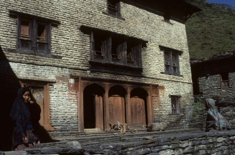 Newar house in the mountains of Nepal