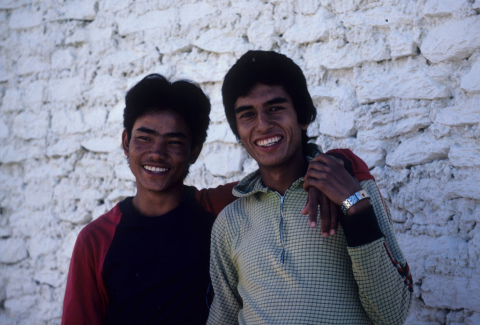 Two Nepalese guides smiling