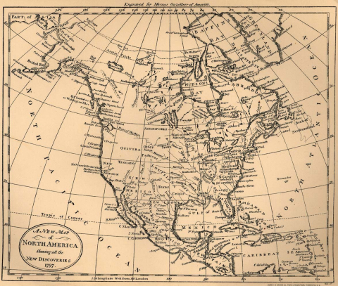 Map of North America, 1797