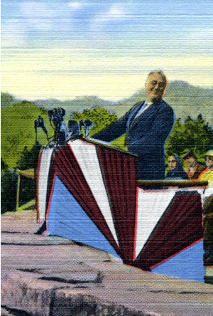 President Roosevelt Speaking at the Dedication of the Great Smoky Mountains National Park, Laura Spelman Rockefeller Memorial