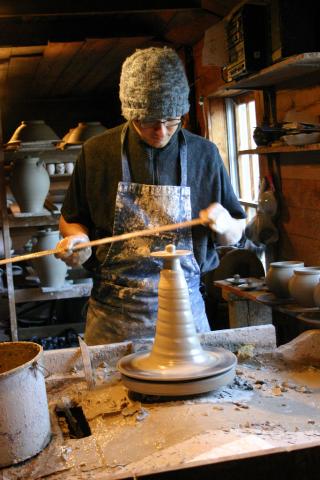 A Potter Working in Seagrove, NC