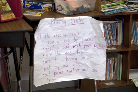 Reading center poster