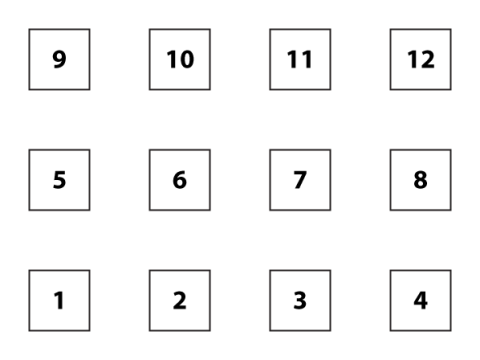 Seating chart (numbered)