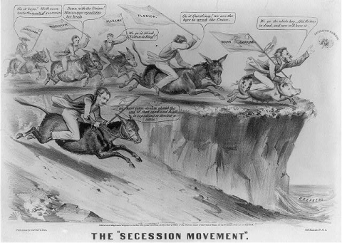 Secession political cartoon