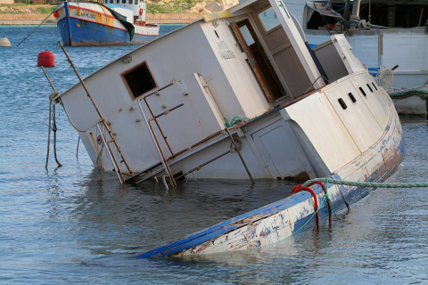 Sinking boat